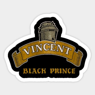 Vincent Black Prince Motorcycle UK Sticker